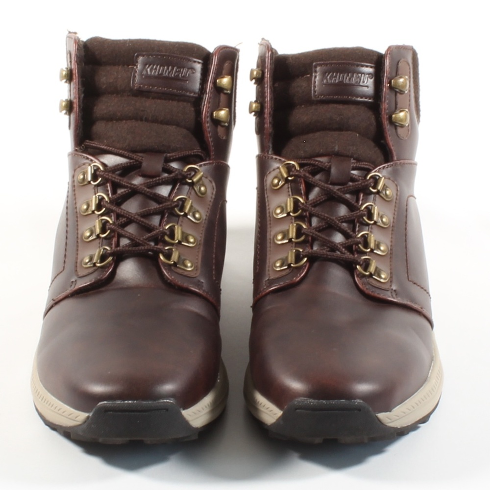 Khombu Mens Insulated Trail Hiking Boots Brown New - Picture 3 of 7